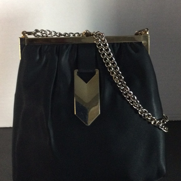 Vintage satin purse with coin purse - Picture 2 of 8